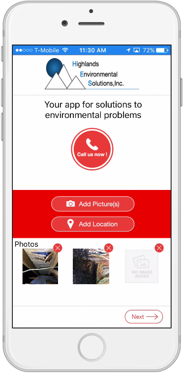 Highlands Environmental Solutions, Inc. app smartmockup